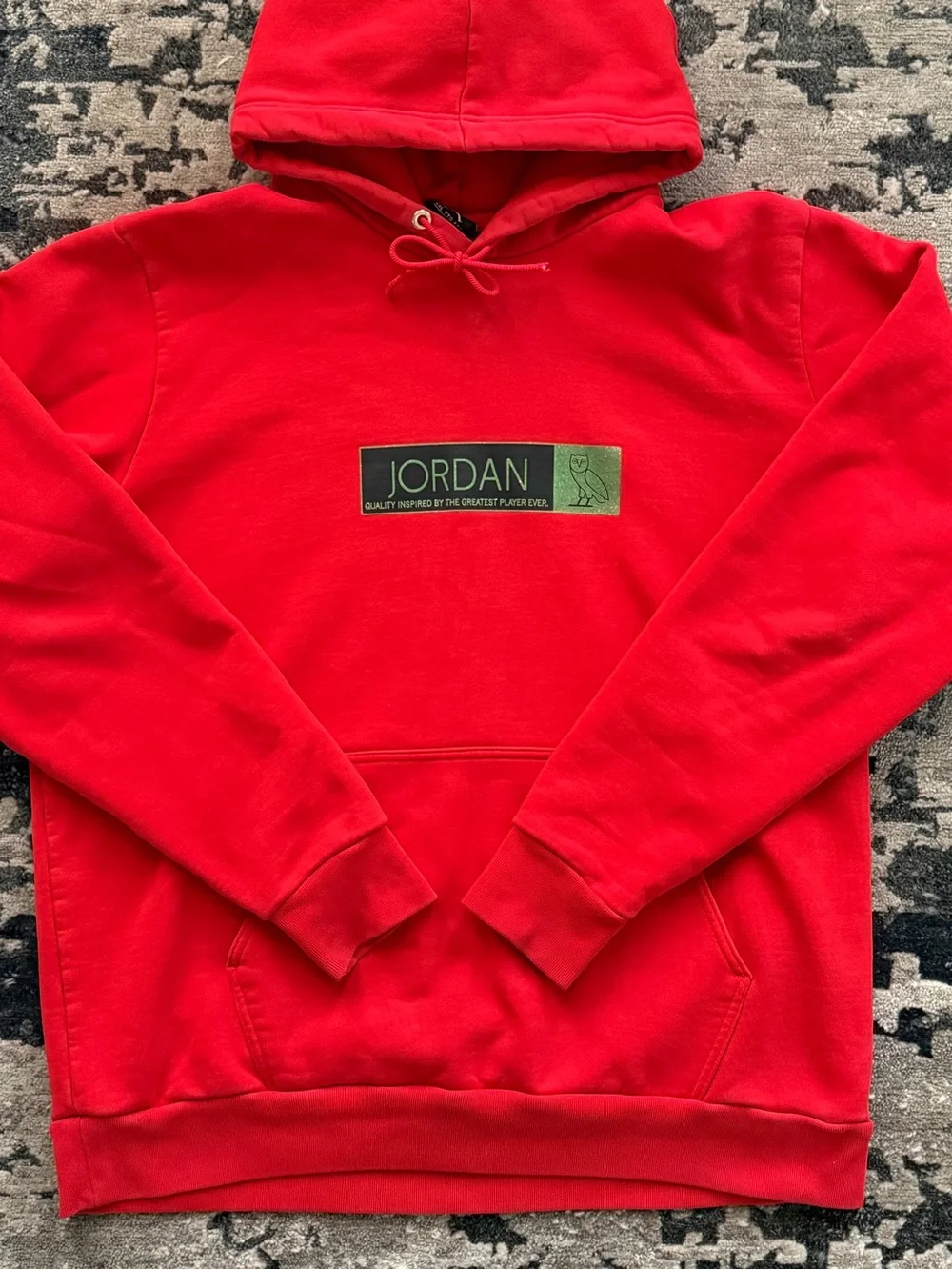 Air Jordan x October’s Very Own OVO Red Hooded Sweatshirt